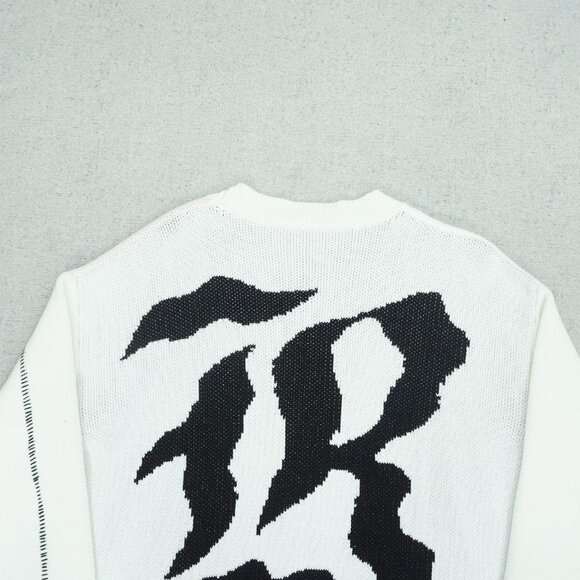 RIVINGTON ROI REBIS White Lettering Knit Cardigan - Picture 7 of 7
